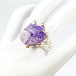 Handmade amethyst ring